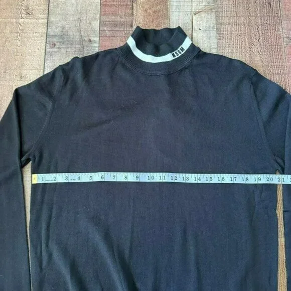 MSGM Milano wool high neck sweater black and white Men's Large